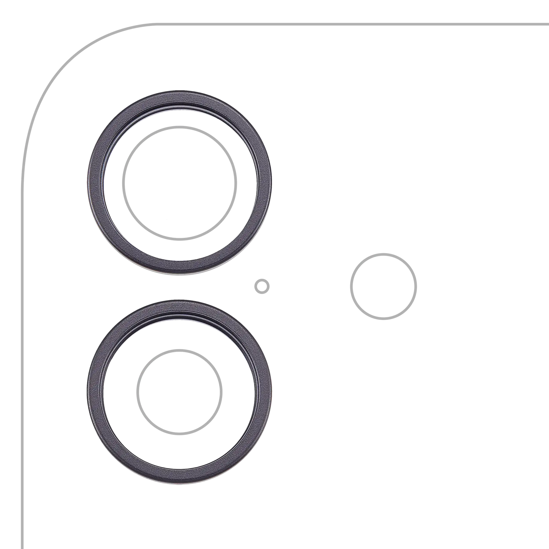 Back Camera Bezel Ring Only For iPhone 17 (Black)