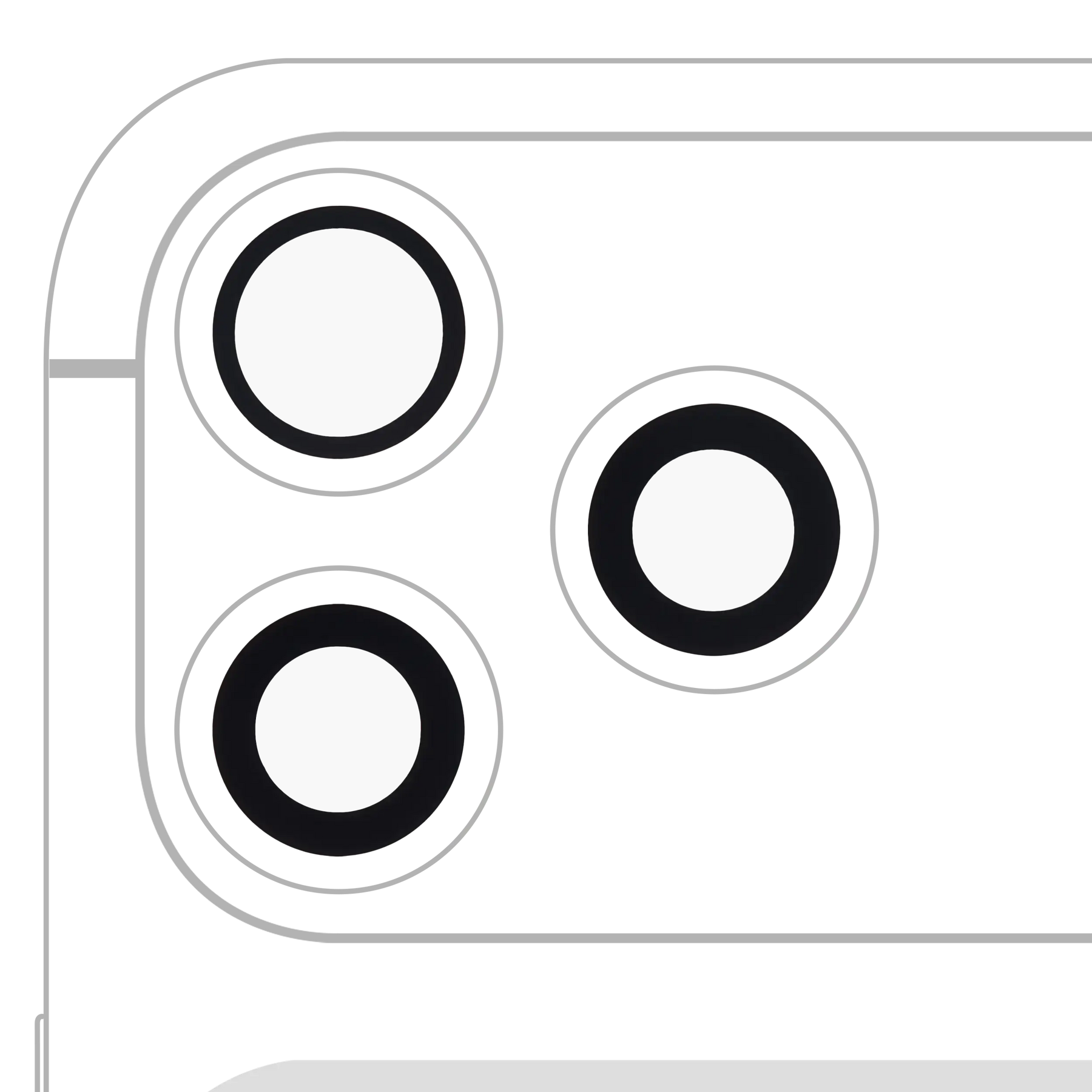 Back Camera Lens (Glass Only) With Adhesive For iPhone 17 Pro / 17 Pro Max (3 Piece Set) (Aftermarket Plus)