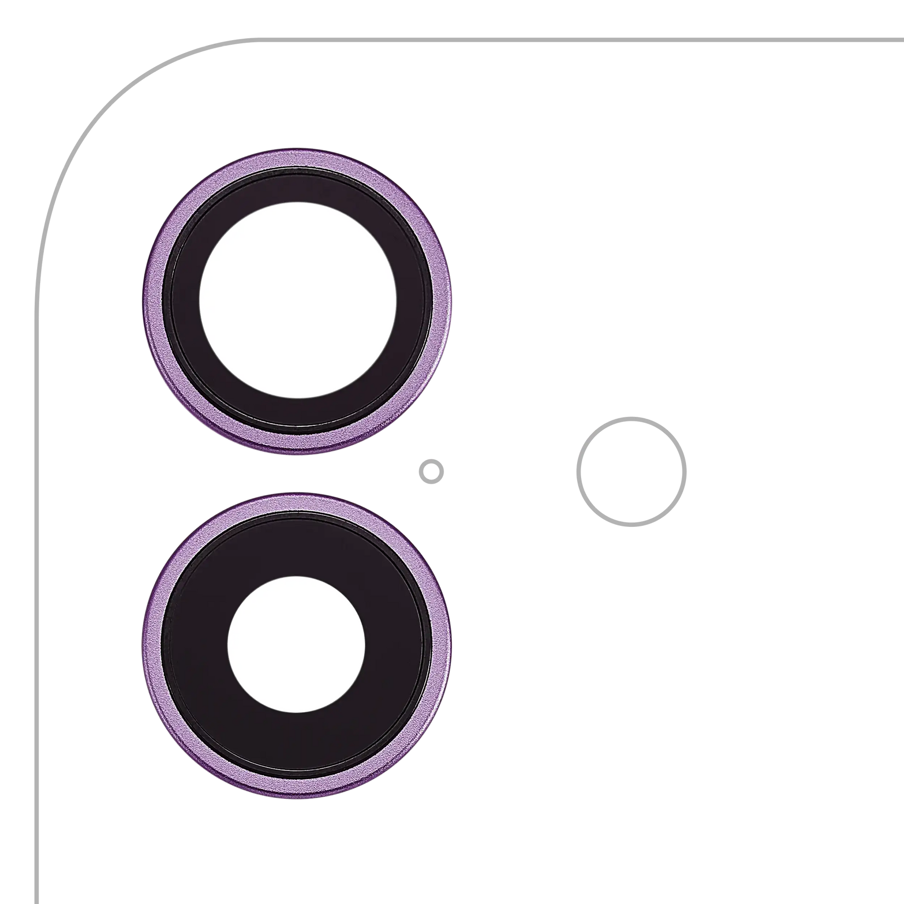 Back Camera Lens With Bracket & Bezel For iPhone 17 (Purple) (Premium)
