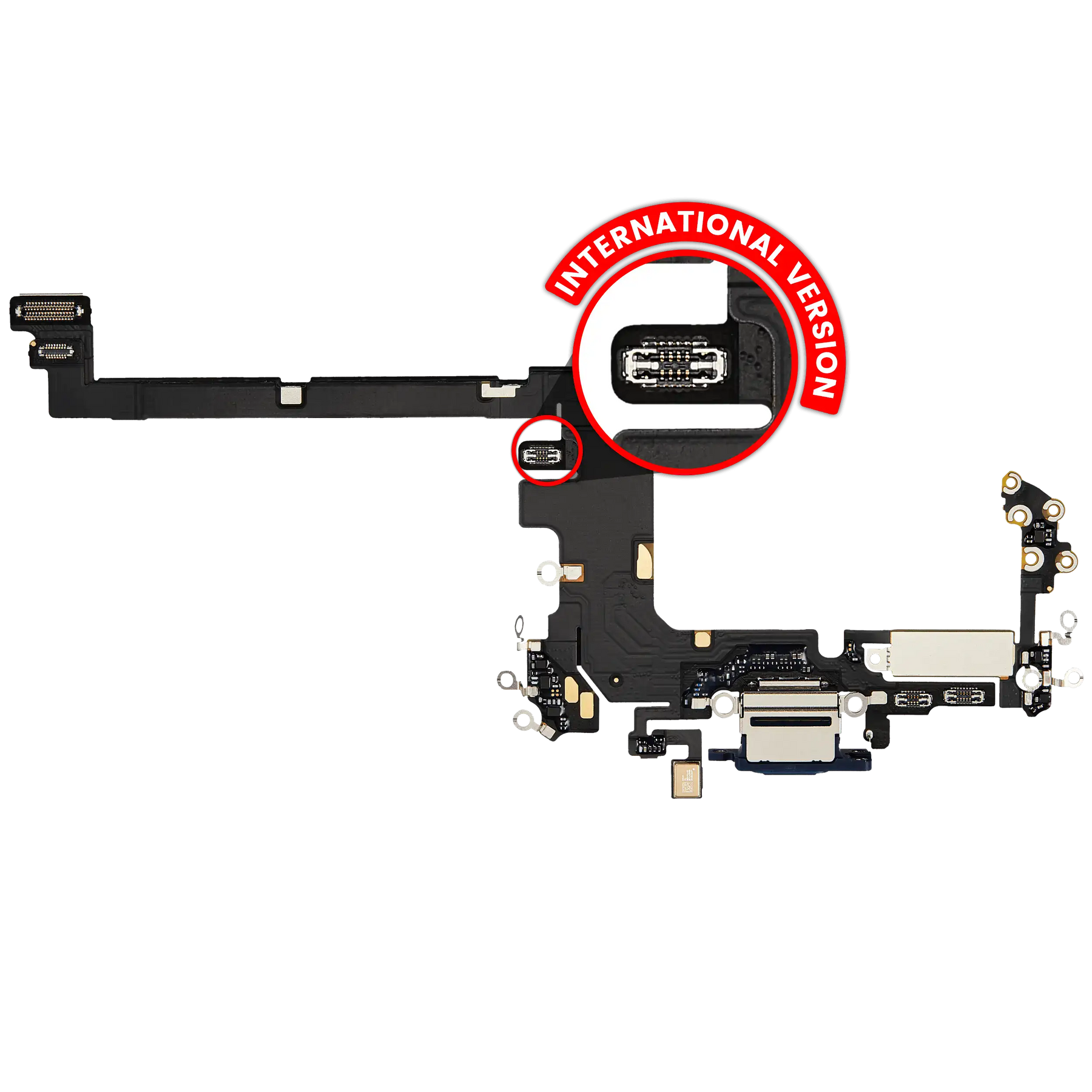 Charging Port Flex Cable for iPhone 17 Pro (Premium) (International Version) (Deep Blue)