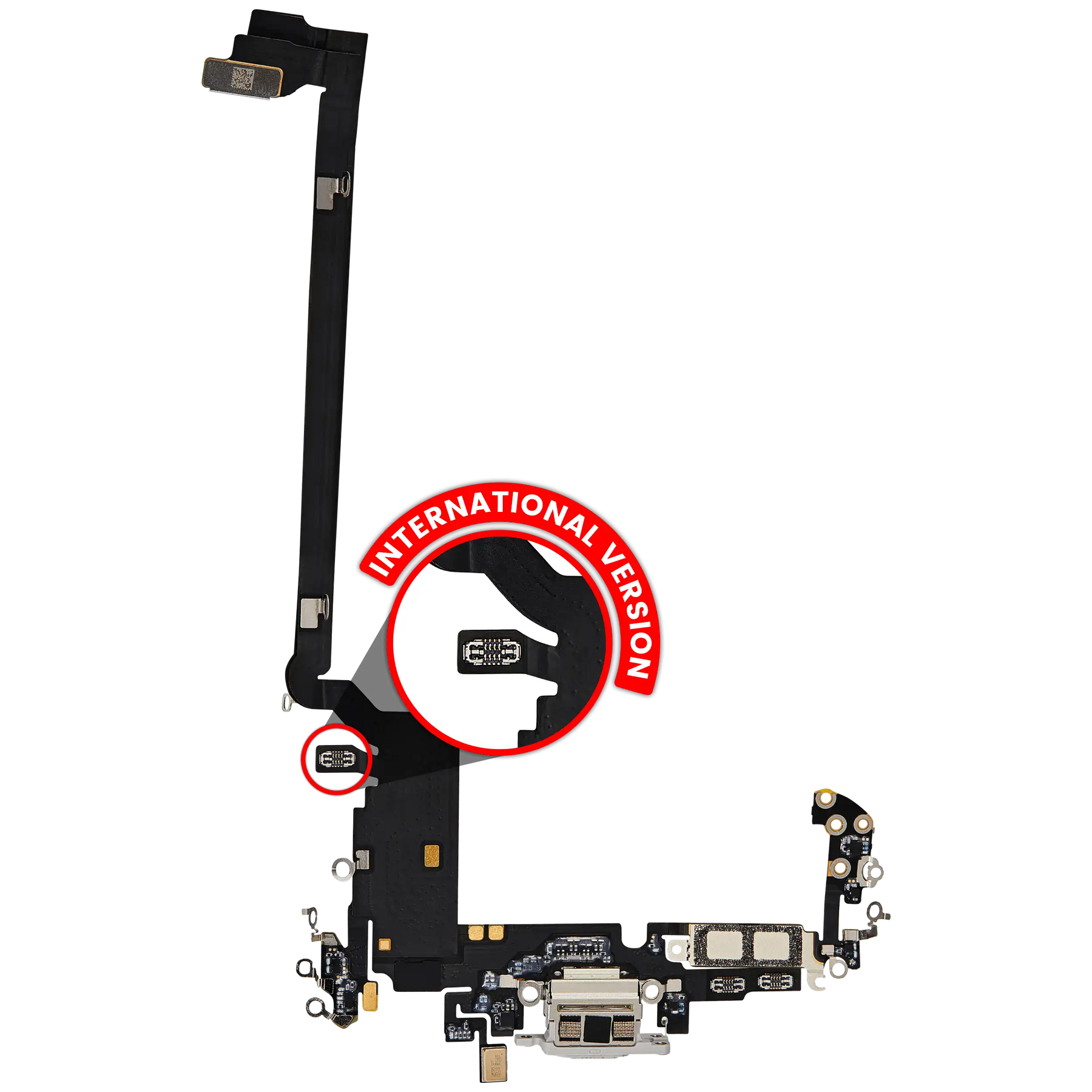 Charging Port Flex Cable for iPhone 17 Pro Max (Premium) (International Version) (Silver)