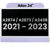 Complete LCD Display Assembly For iMac 24" A2874 / A2873 (2023) / A2438 (2021) (LG204A-215 LM235UH1 SDD1) (Used OEM Pull: Grade A) （Small Camera hole）(Purple)