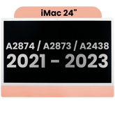 Complete LCD Display Assembly For iMac 24" A2874 / A2873 (2023) / A2438 (2021) (LG204A-215 LM235UH1 SDD1) (Used OEM Pull: Grade A) （Small Camera hole）(Orange)