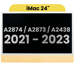 Complete LCD Display Assembly For iMac 24" A2874 / A2873 (2023) / A2438 (2021) (LG204A-215 LM235UH1 SDD1) (Used OEM Pull: Grade A)（Small Camera hole）(Yellow)
