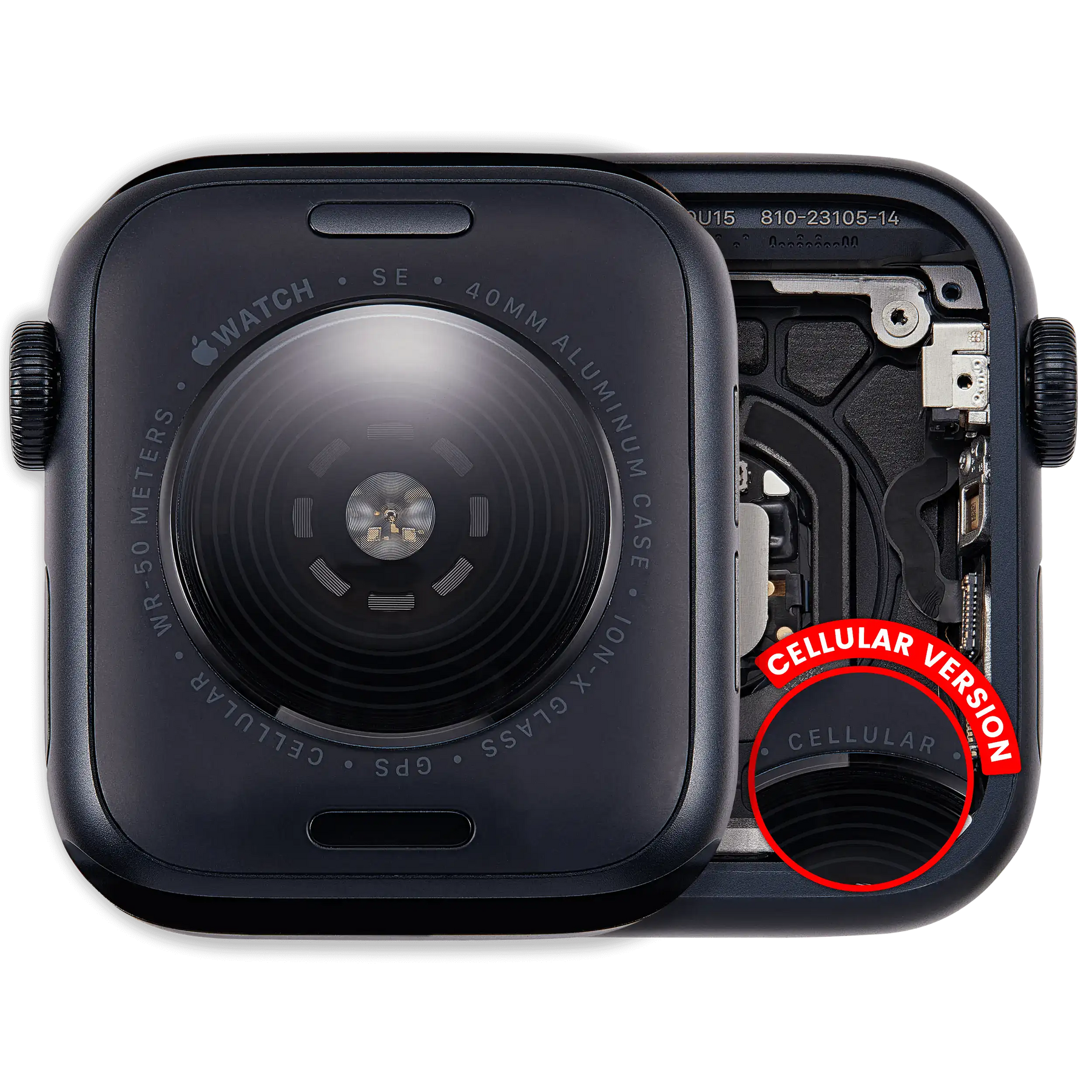 Housing Assembly For Watch Series SE 3rd (40MM) (Used OEM Pull: Grade A) (Cellular Version) (Aluminum / Midnight)