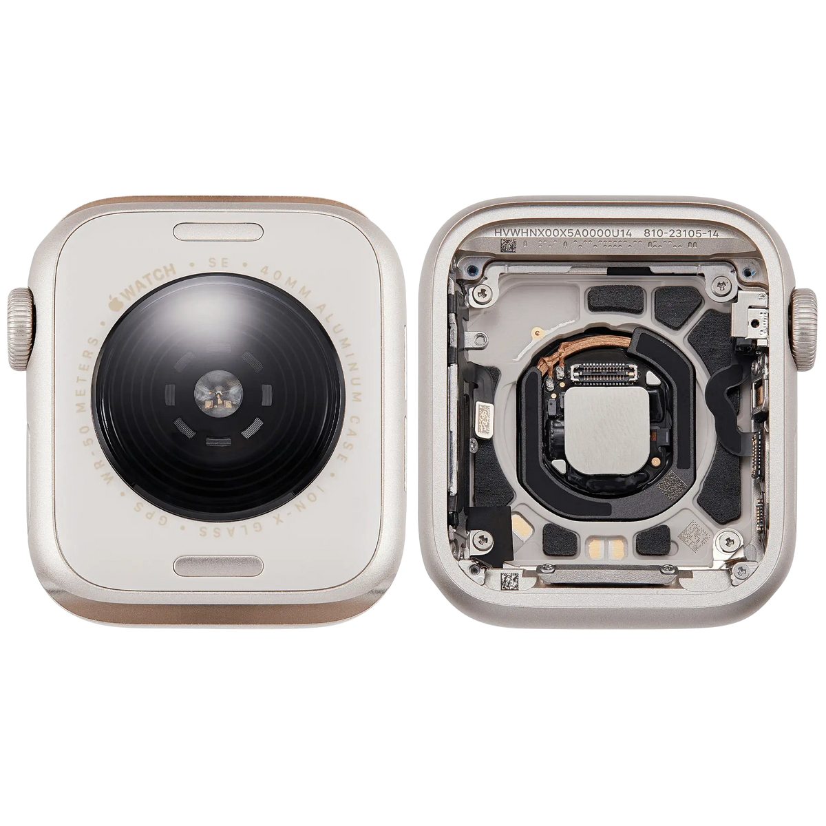 Housing Assembly For Watch Series SE 3rd (40MM) (Used OEM Pull: Grade A) (GPS Version) (Aluminum / Starlight)