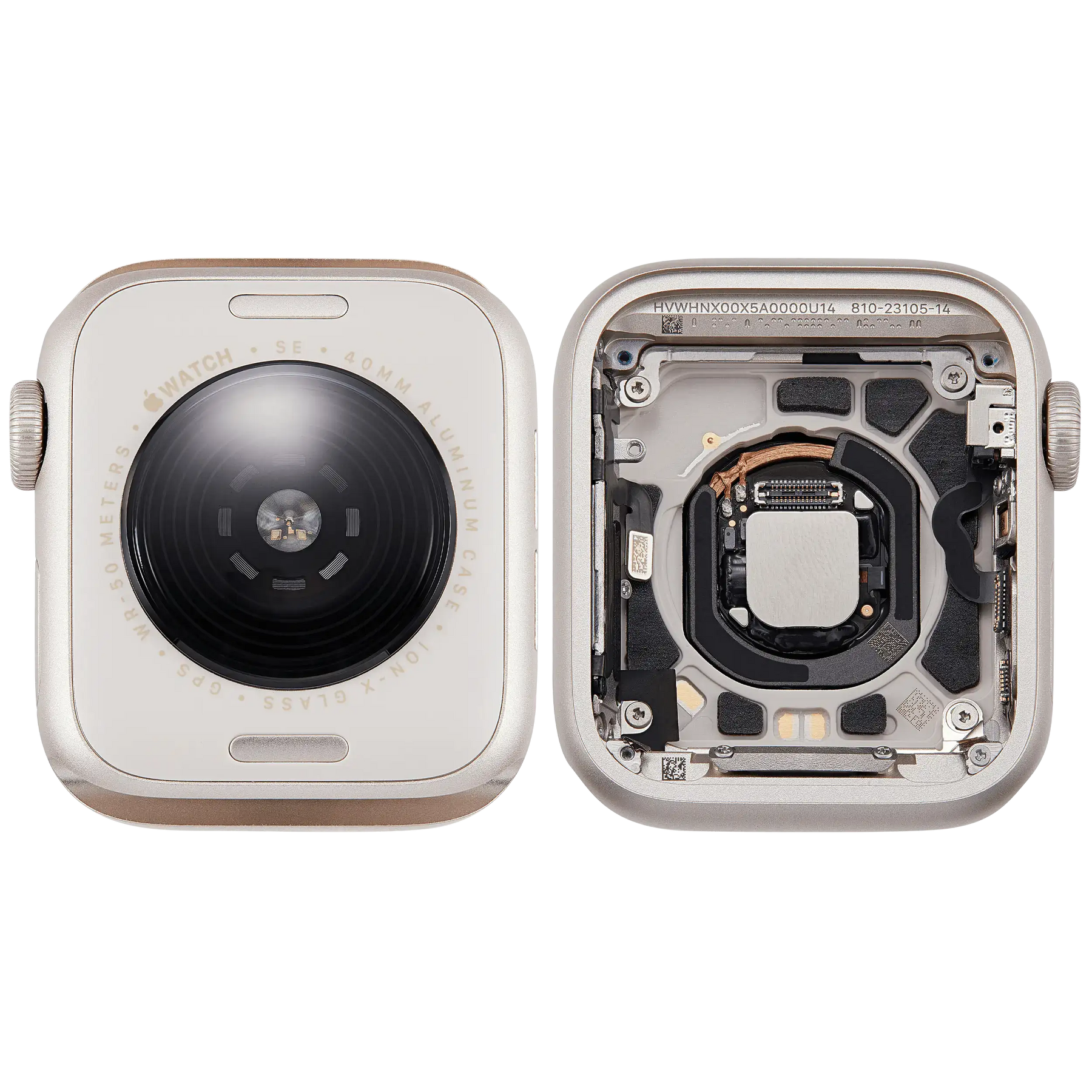 Housing Assembly For Watch Series SE 3rd (40MM) (Used OEM Pull: Grade A) (GPS Version) (Aluminum / Starlight)