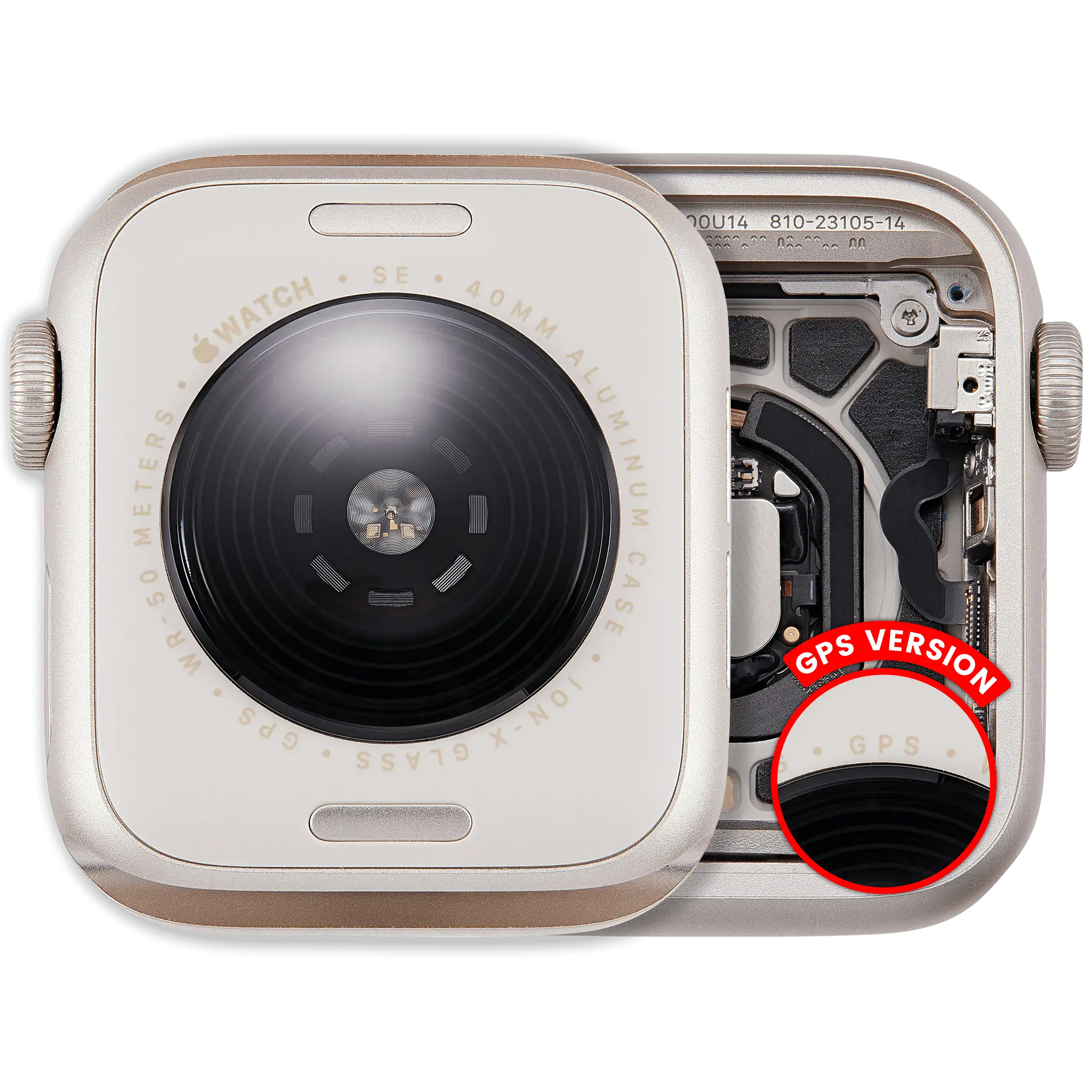 Housing Assembly For Watch Series SE 3rd (40MM) (Used OEM Pull: Grade A) (GPS Version) (Aluminum / Starlight)