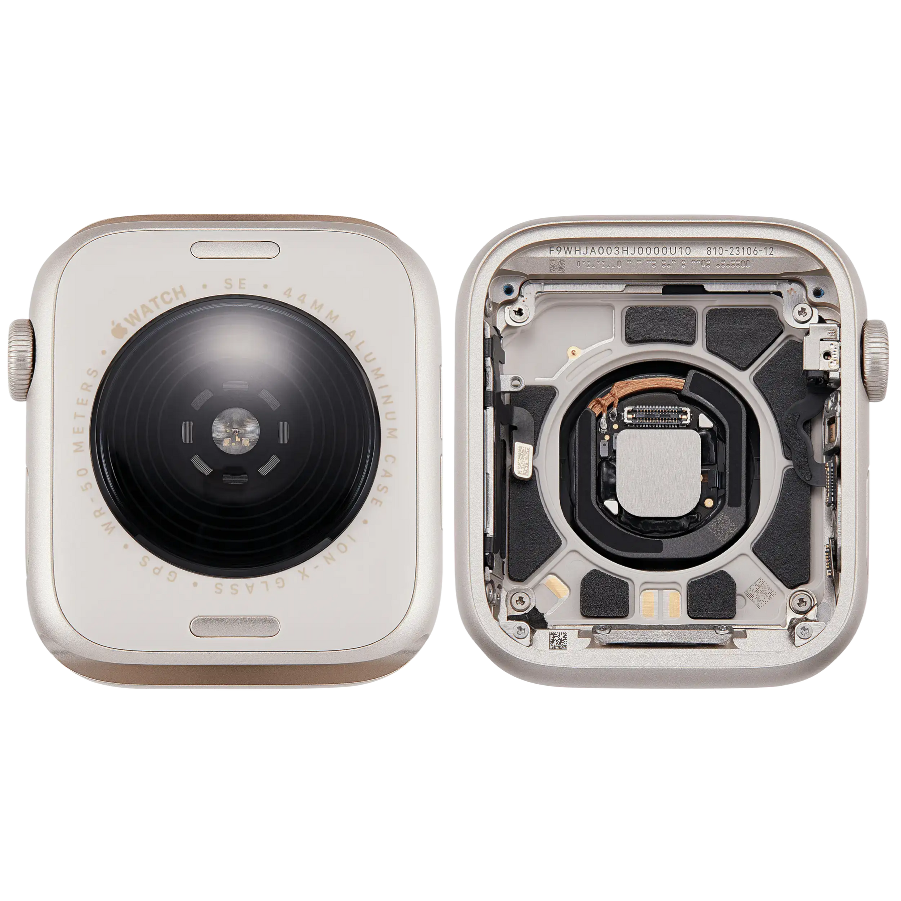 Housing Assembly For Watch Series SE 3rd (44MM) (Used OEM Pull: Grade A) (GPS Version) (Aluminum / Starlight)