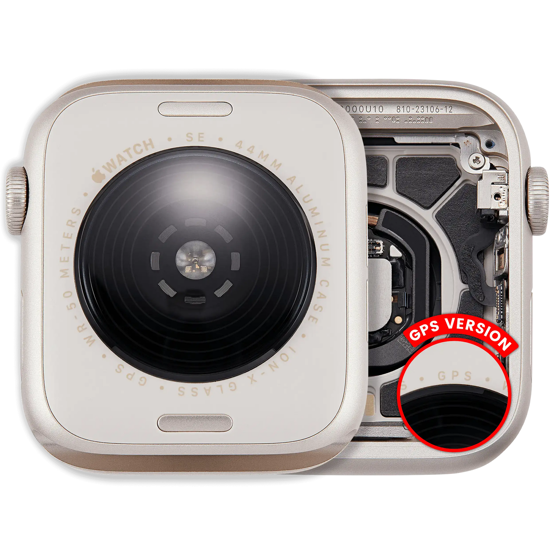 Housing Assembly For Watch Series SE 3rd (44MM) (Used OEM Pull: Grade A) (GPS Version) (Aluminum / Starlight)