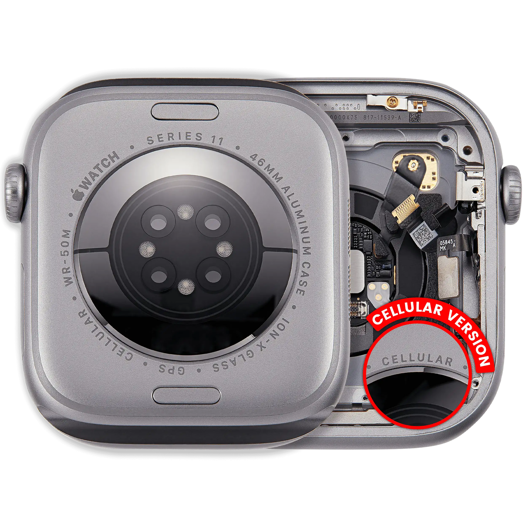 Housing Assembly For Watch Series 11 (46MM) (Used OEM Pull: Grade A) (Cellular Version) (Aluminum / Space Gray )