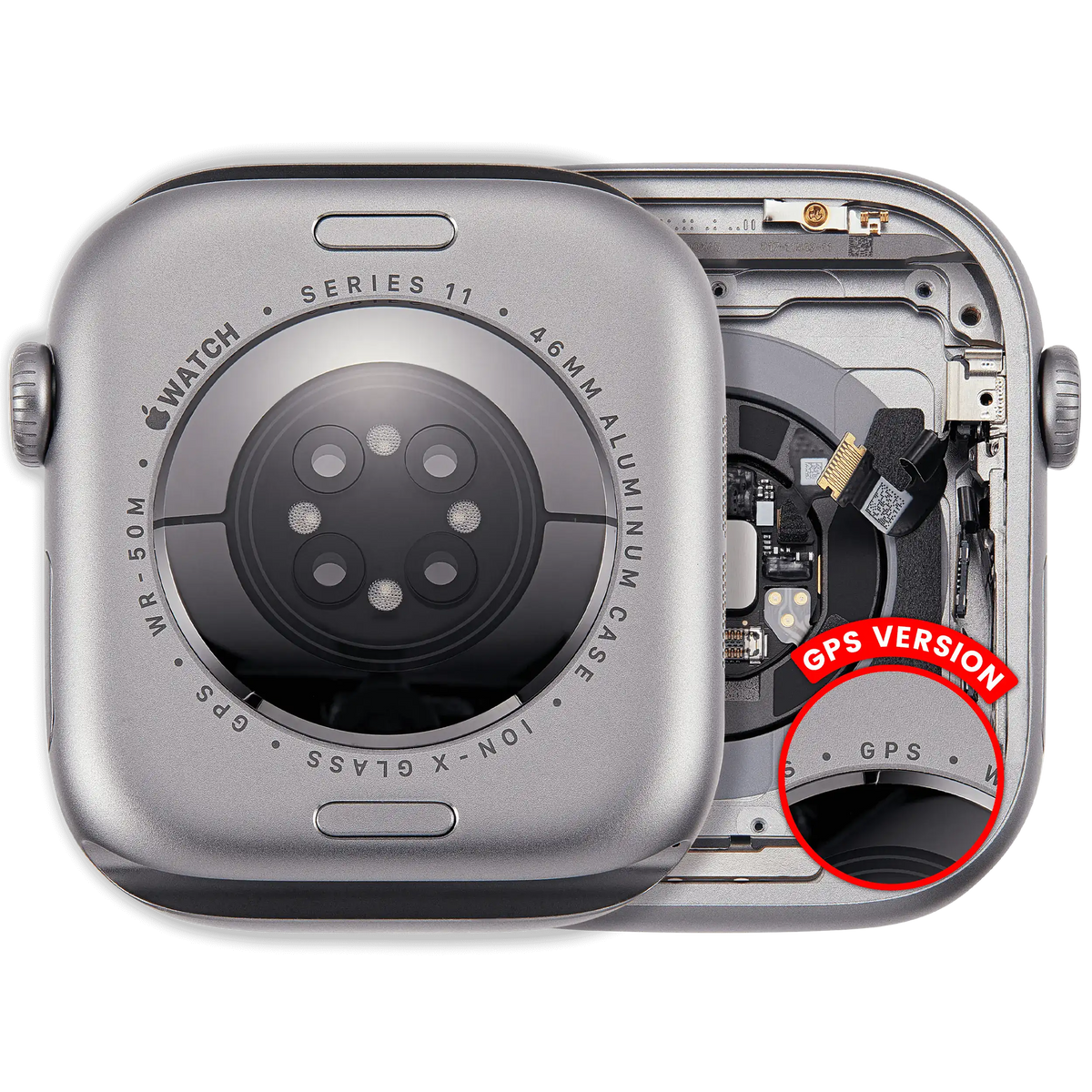 Housing Assembly For Watch Series 11 (46MM) (Used OEM Pull: Grade A) (GPS Version) (Aluminum / Space Gray )
