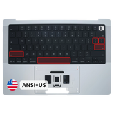 Top Case with Keyboard (ANSI US) For MacBook Pro 14" A3438 (2026) (Genuine OEM) (Silver)