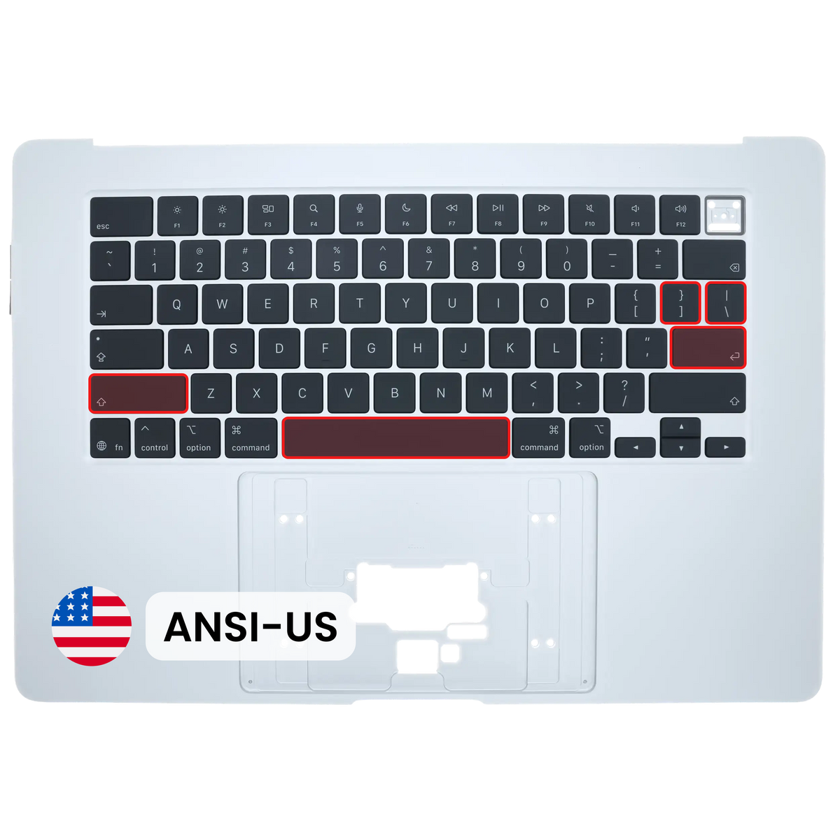 Top Case With Keyboard (ANSI US) For MacBook Air 15" A3448 (2026) (Genuine OEM) (Silver)