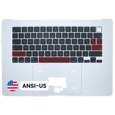 Top Case With Keyboard (ANSI US) For MacBook Air 15" A3448 (2026) (Genuine OEM) (Silver)
