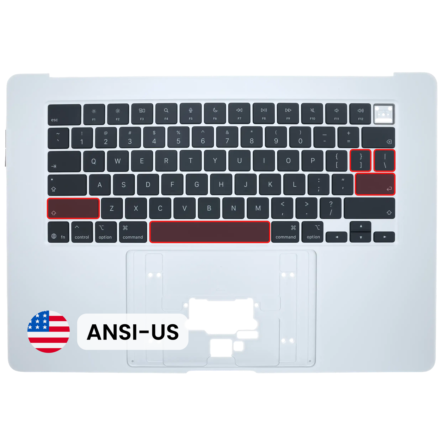 Top Case With Keyboard (ANSI US) For MacBook Air 15" A3448 (2026) (Genuine OEM) (Silver)