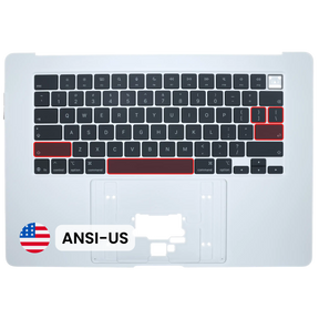 Top Case With Keyboard (ANSI US) For MacBook Air 15" A3448 (2026) (Genuine OEM) (Silver)