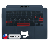 Top Case with Keyboard (ANSI US) For MacBook Air 15" A3448 (2026) (Genuine OEM) (Midnight)