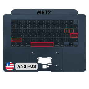 Top Case with Keyboard (ANSI US) For MacBook Air 15" A3448 (2026) (Genuine OEM) (Midnight)