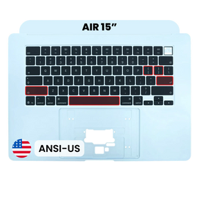 Top Case with Keyboard (ANSI US) For MacBook Air 15" A3448 (2026) (Genuine OEM) (Sky Blue)