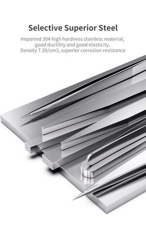 iNeeZy Handmade Non-Magnetic Stainless Tweezers (Silver - Thin) (Qianli)