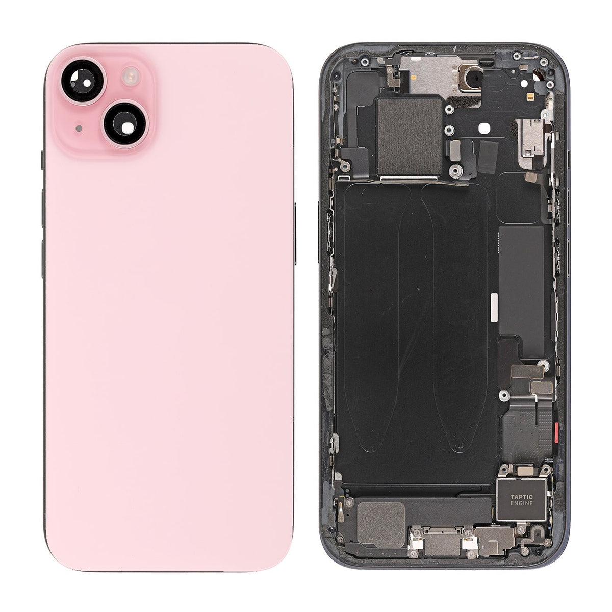 Replacement For iPhone 15 Back Cover Full Assembly-Pink