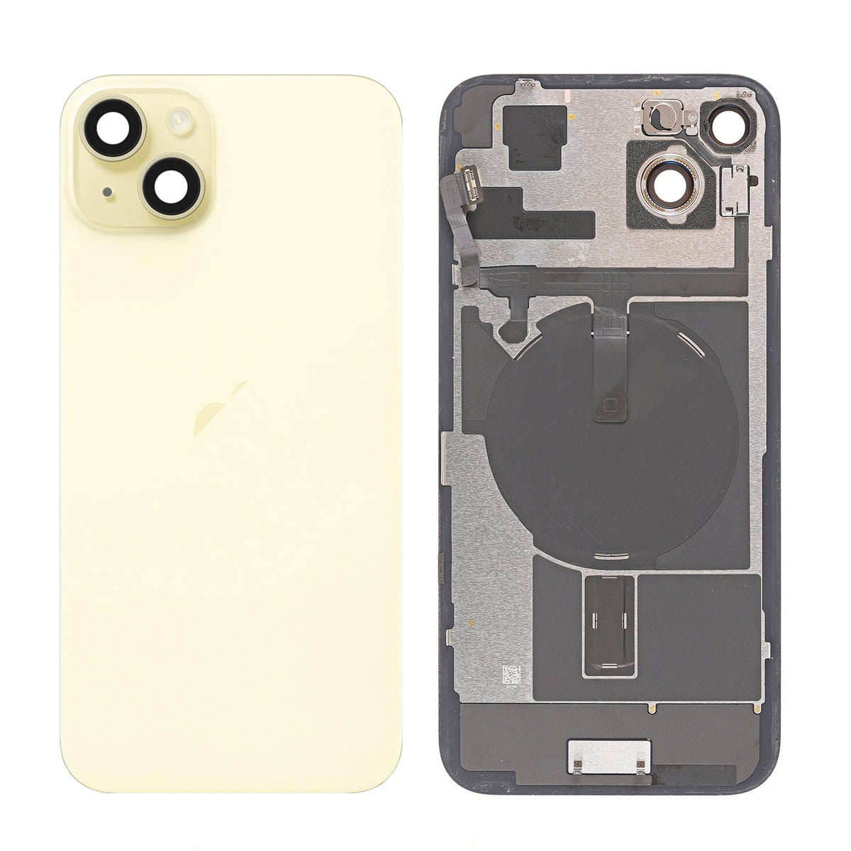 Replacement For iPhone 15 Plus Back Cover Glass With Back Panel-Yellow