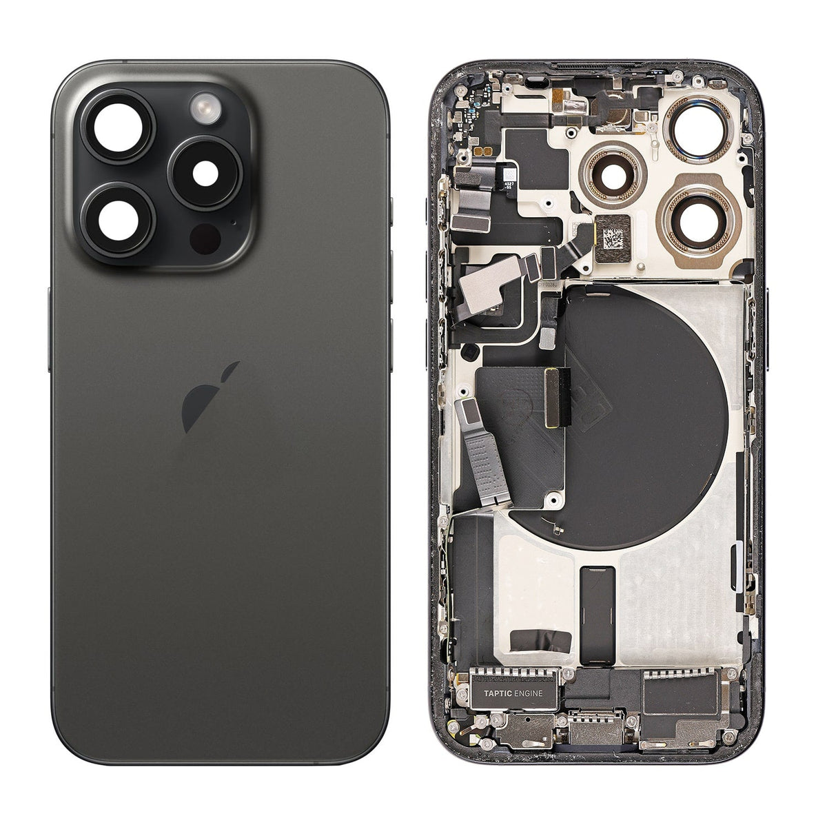 Replacement For iPhone 15 Pro Back Cover Full Assembly-Black Titanium