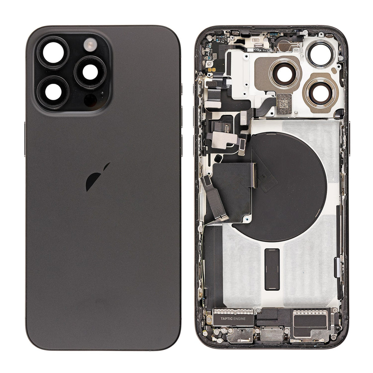 Replacement For iPhone 15 Pro Max Back Cover Full Assembly-Black Titanium