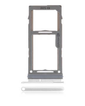 Single Sim Card Tray Replacement Compatible For Samsung Galaxy S10 / S10 Plus / S10E (Prism White)