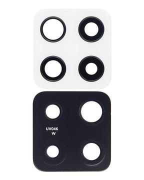 Back Camera Lens (Glass Only) With Adhesive Compatible For Samsung Galaxy A42 5G (A426 / 2020) (Prism Dot White)