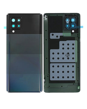 Back Cover Glass With Camera Lens Compatible For Samsung Galaxy A42 5G (A426 / 2020) (Service Pack) (Prism Dot Black)
