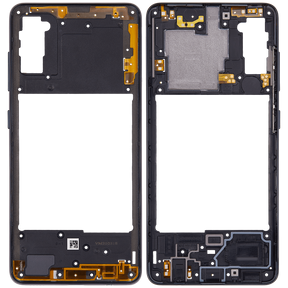 Mid-Frame Housing Compatible For Samsung Galaxy A41 (A415 / 2020) (Aftermarket Plus) (Prism Crush Black)