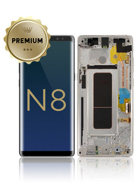 Replacement OLED Assembly With Frame Compatible For Samsung Galaxy Note 8 (Service Pack) (Orchid Gray)