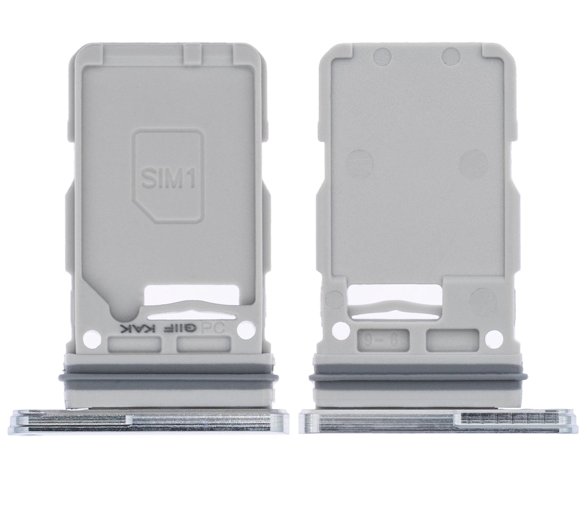 Single Sim Card Tray Compatible For Samsung Galaxy S21 Ultra Replacement (Phantom Silver)