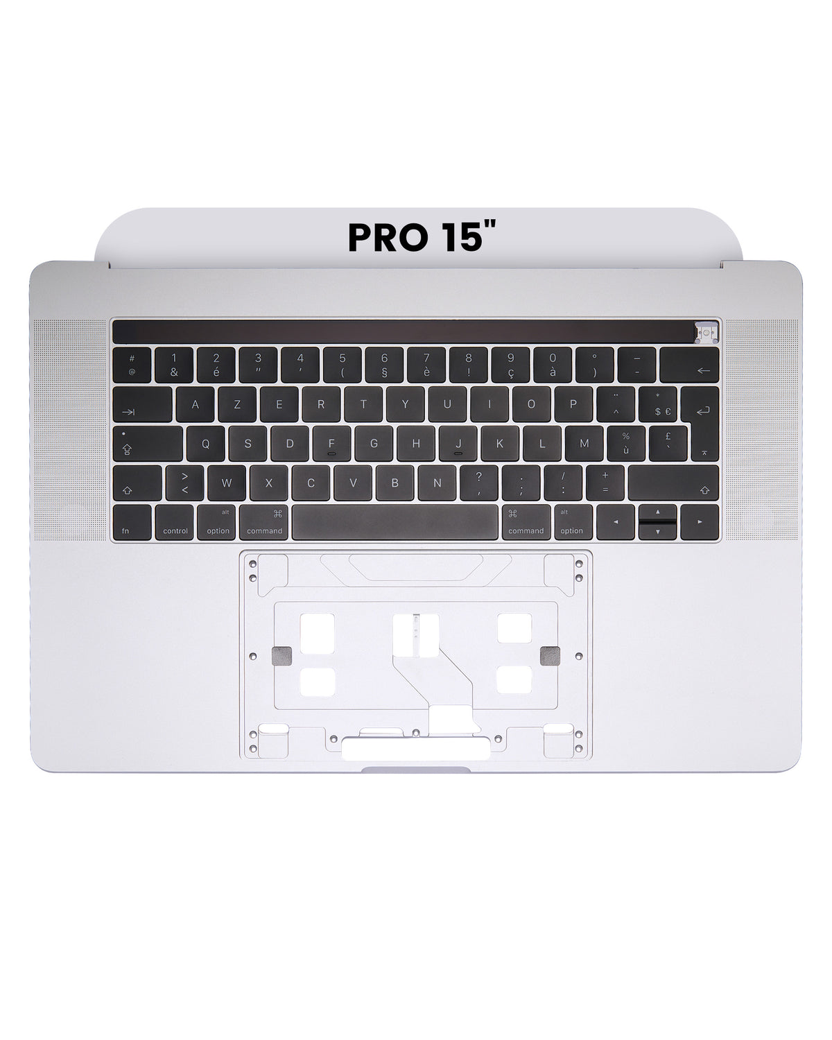 SILVER TOP CASE WITH KEYBOARD (FRENCH)  FOR MACBOOK PRO 13" W/ TOUCH BAR A1707 (LATE 2016 / MID 2017)