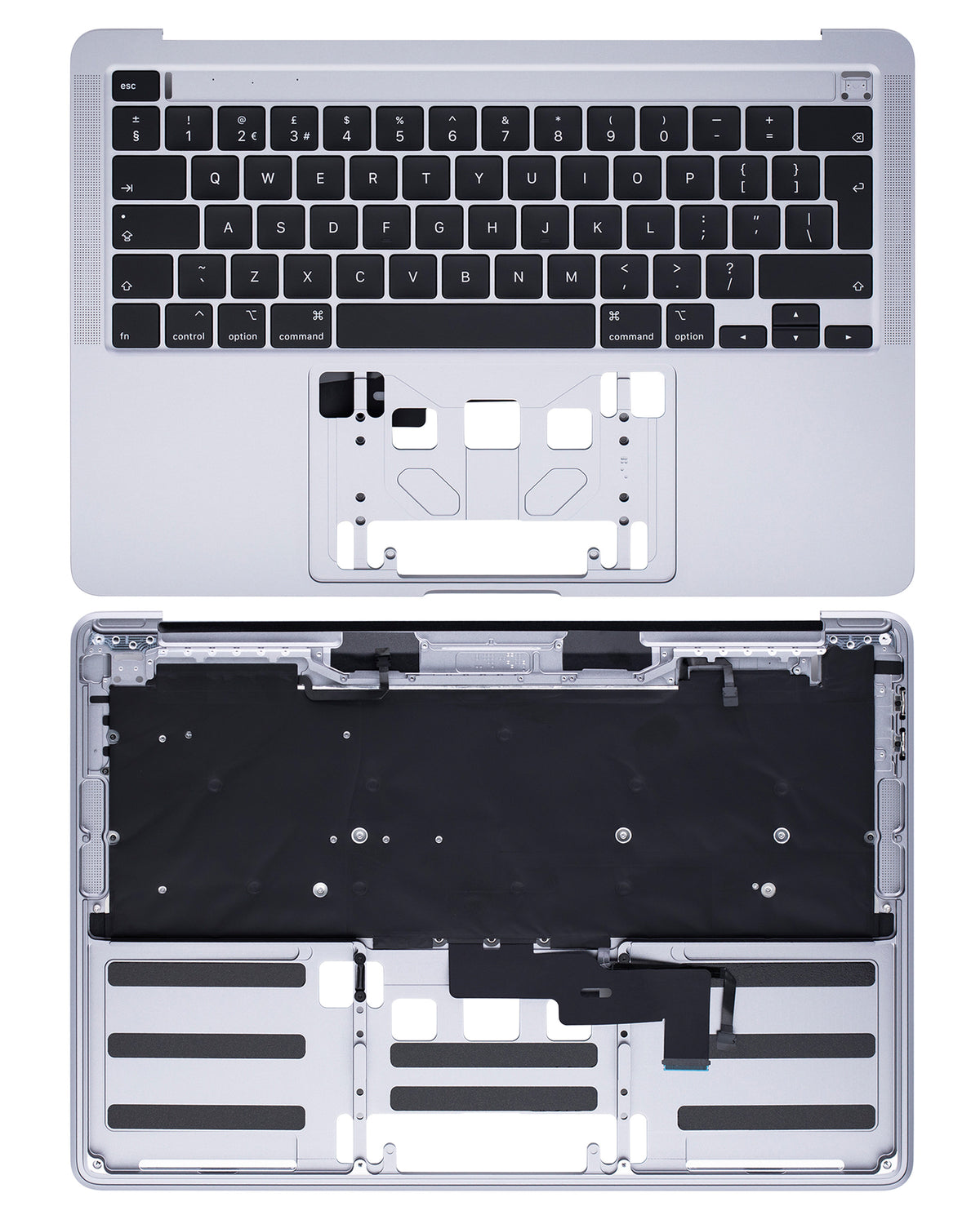 SPACE GRAY TOP CASE WITH KEYBOARD MACBOOK PRO 13" A2289 (LATE 2016 TO EARLY 2020) (USED OEM PULL: COSMETIC GRADE: NEW)