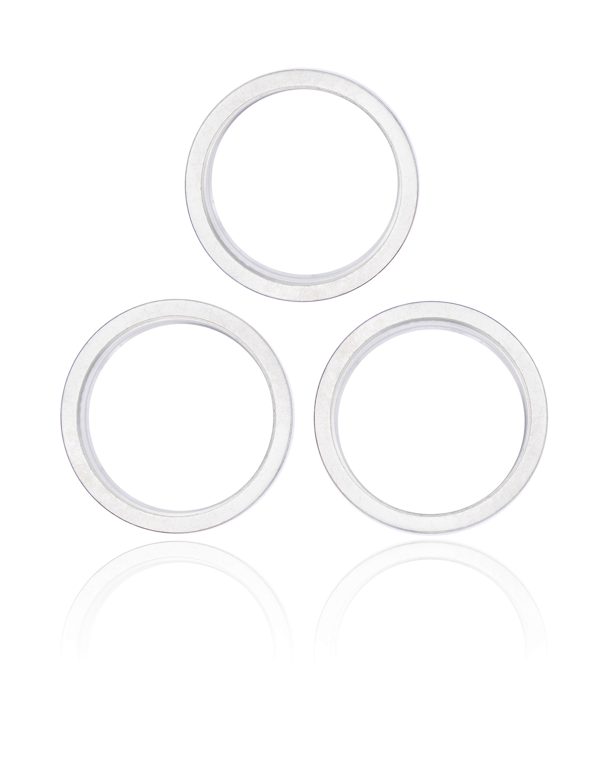 SILVER BACK CAMERA BEZEL RING ONLY (3 PIECES) FOR IPHONE 13 PRO /13 PR