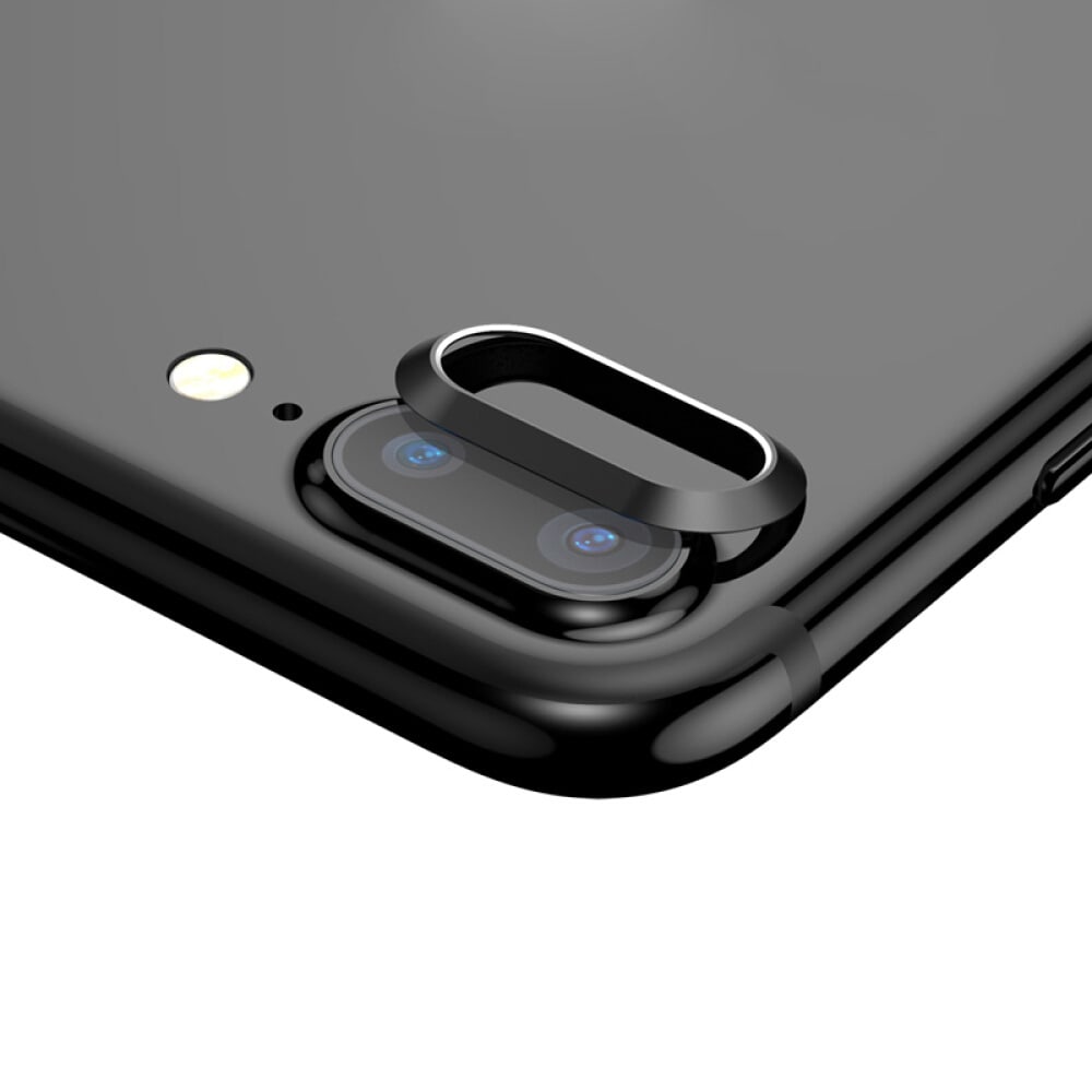 BLACK LUXURY METAL REAR CAMERA LENS PROTECTIVE RING COVER FOR IPHONE 7 PLUS