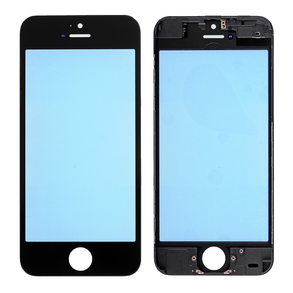 FRONT GLASS WITH COLD PRESSED FRAME FOR IPHONE 5C - WHITE