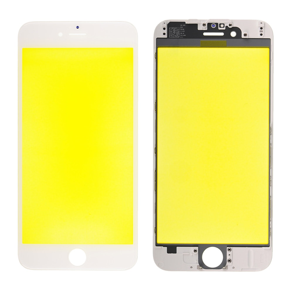 FRONT GLASS WITH COLD PRESSED FRAME FOR IPHONE 6 - WHITE