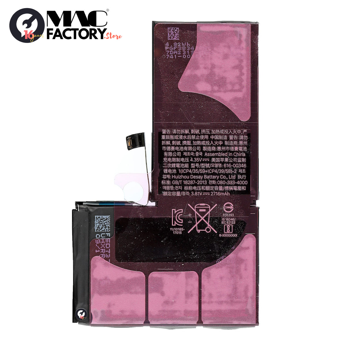 BATTERY 2716MAH FOR IPHONE X
