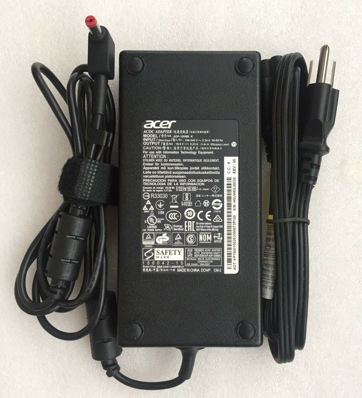 Acer Original Power Supply Laptop AC Adapter/Charger 19.5v 9.23a 180w (5.5*1.7mm) for Acer 300 PH317-51-78H7