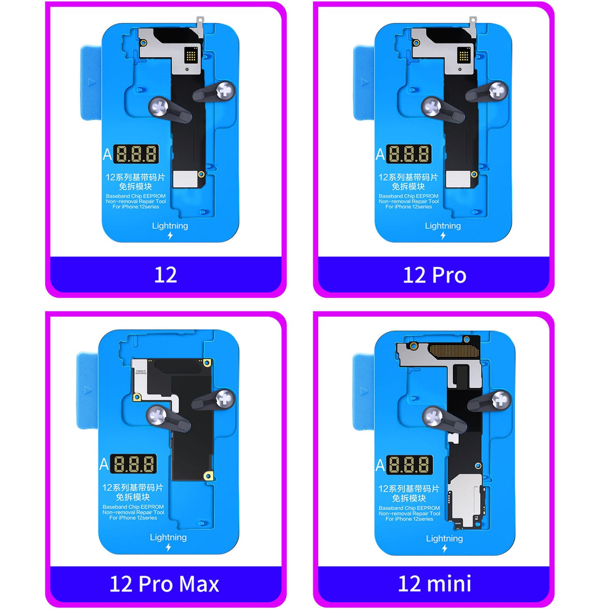 JC MODULE 4IN1 BASEBAND EEPROM CHIP NON-REMOVAL FOR IPHONE 12/12MINI/12PRO/12PROMAX