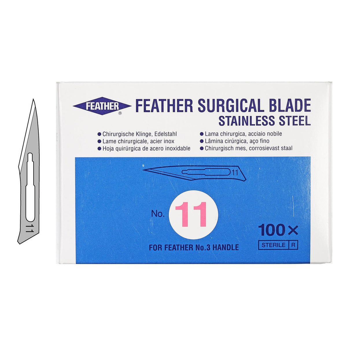 FEATHER #11 STERILE SURGICAL BLADES (100PCS/BOX)