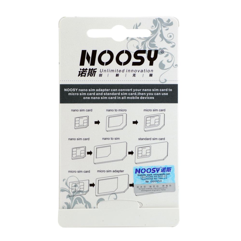 WHITE NANO SIM ADAPTER #NOOSY