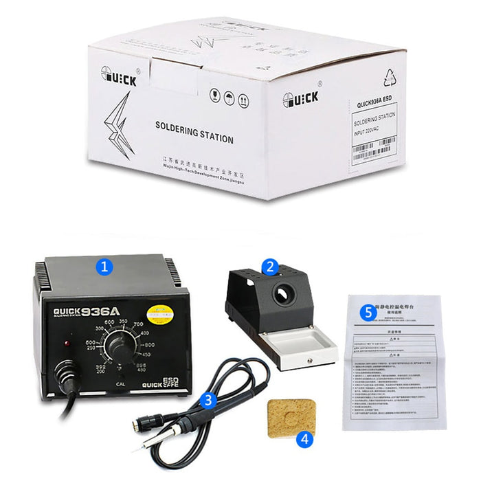 Quick 936 QUICK 936A 60W 220V ORIGINAL CONSTANT TEMPERATURE SMD ESD SOLDERING IR