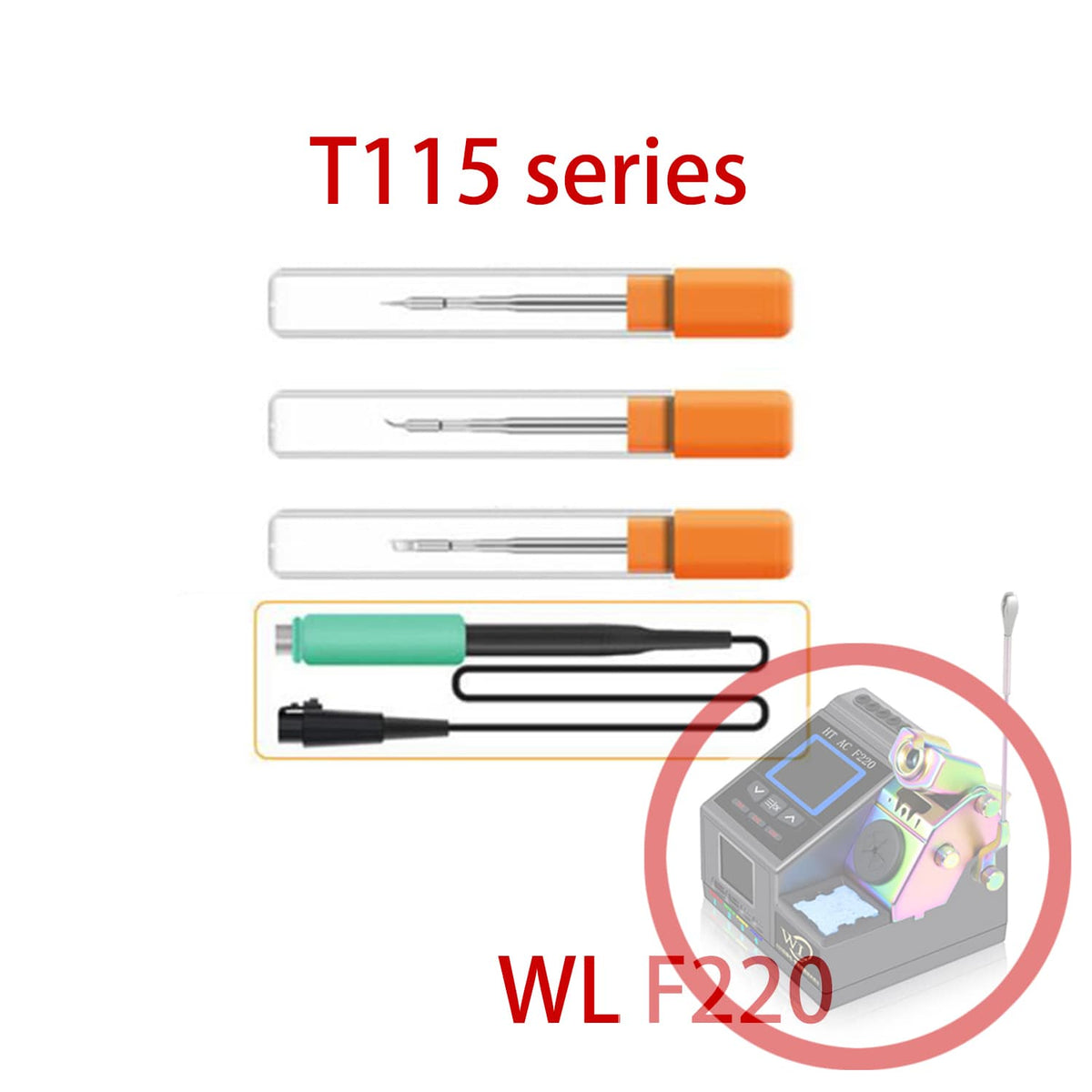 WL F220 T115 SOLDER HANDLE SOLDER TIPS