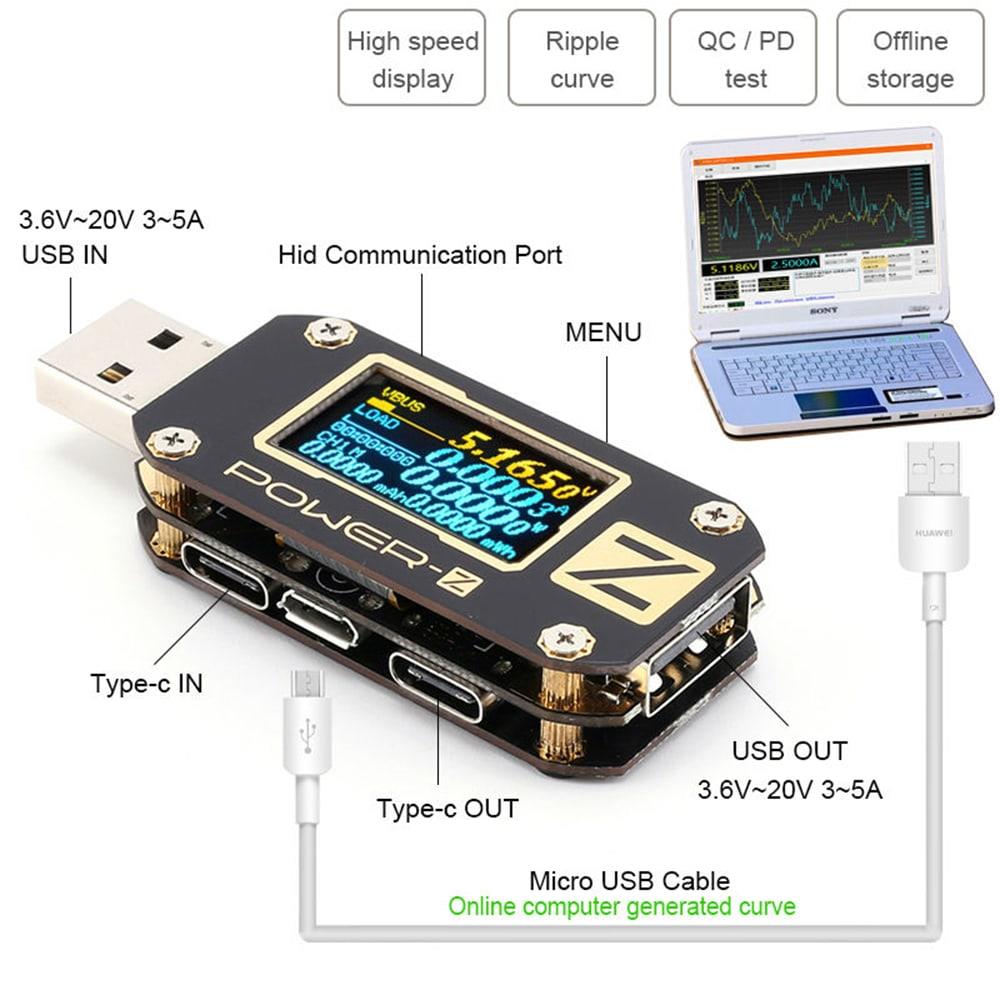 POWER Z USB PD TESTER VOLTAGE CURRENT TYPE-C METER KM001 PRO
