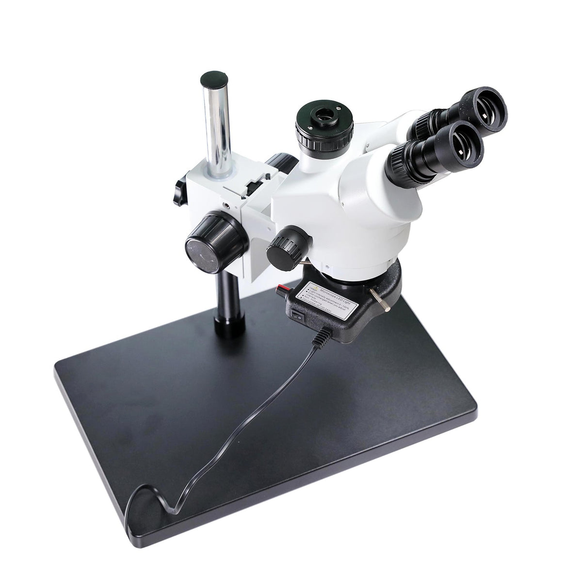 7-45X SZM45T-B1 TRINOCULAR INDUSTRIAL STEREO MICROSCOPE WITH LED LIGHTS